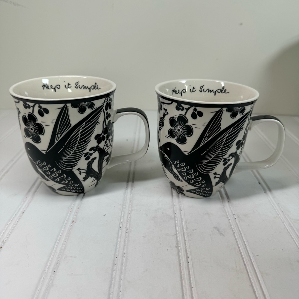 Karma Gifts black & white hummingbird coffee mug